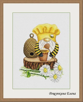 Полный набор для вышивания крестом DIY Вышивка Ручной Работы Вязание Без Росписи Мулине Пчелиный Карлик 28-34