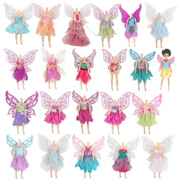 Модная кукольная одежда, Сказочное платье для газовой юбки, юбка с крыльями бабочки, Сказочное платье с крыльями Бабочки, Аксессуары для одежды