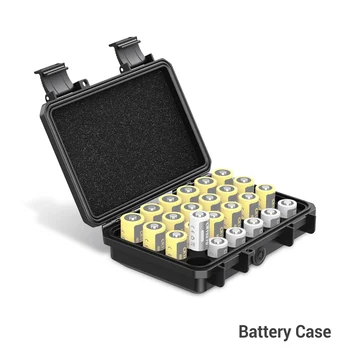 24 Слота Батарейный отсек Влагозащищенный Жесткий корпус Батарейного отсека-органайзера для аккумуляторов CR123A (CR17345)/CR16340/CR18350/CR15270 (CR2)
