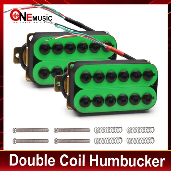 Регулируемые Металлические Звукосниматели для электрогитары с двойной катушкой Humbucker Punk Green