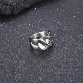 Титановое кольцо с широкой цепочкой в стиле хип-хоп-рок для мужчин и женщин