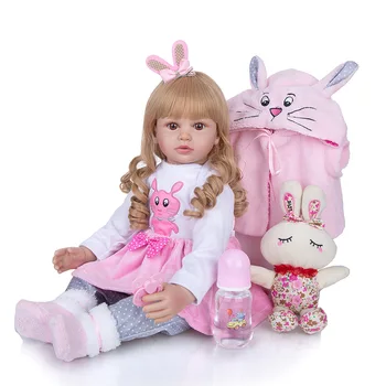 Ограниченное количество 24-дюймовых кукол-Реборн-Беби, 60 см Силиконовых мягких реалистичных кукол-принцесс-кроликов для детей Menina Brinquedos