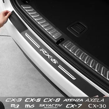 1ШТ Защита Бампера Задней Двери Багажника Автомобиля Защитные Наклейки для Mazda M3 M6 CX3 CX5 CX4 CX7 CX8 CX9 CX30 MX5 Skyactiv Atenza Axela