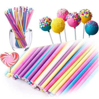 1000x3, 9 дюйма / 5,9 дюйма Разноцветные бумажные палочки для леденцов Твердая присоска для леденцов, печенья, тортов, конфет и шоколадных конфет