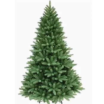 Большая искусственная Рождественская елка размером 4 фута-8 футов, материал PE, ПВХ, шифрование, зеленая Рождественская елка, металлическая подставка, украшение на Новый год