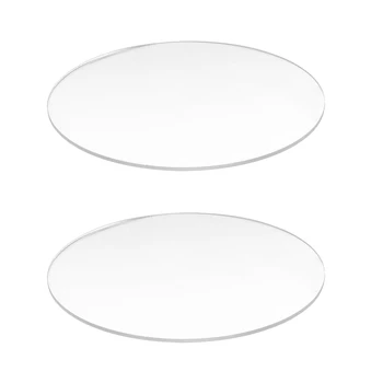2 прозрачных круглых диска из зеркального акрила толщиной 3 мм, диаметр: 85 мм