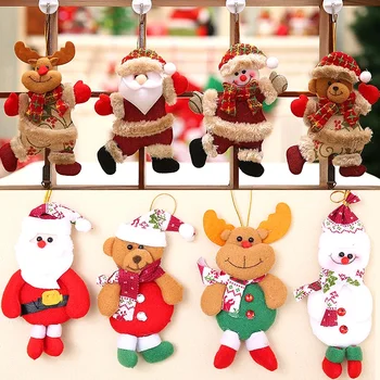 Рождественская кукла-подвеска Санта-Клаус, Снеговик, Лось, Медведь, Рождественская елка, Подвесная подвеска для рождественской вечеринки, принадлежности для рождественских украшений
