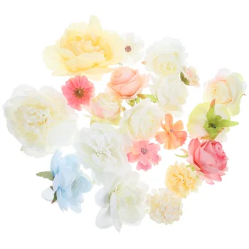 21 Шт Искусственных цветочных головок Пион Украшения спальни Шелковые Декоры Имитация ткани Свадебные Настоящие Цветы