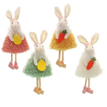 4 шт. плюшевых игрушек-кроликов, сделанных своими руками, Мягкие игрушки на День Святого Валентина