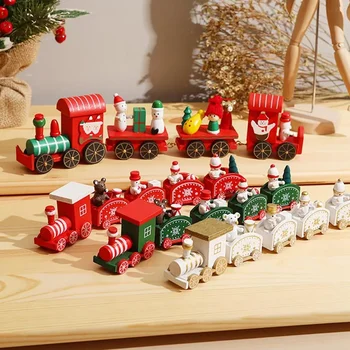 Пластиковый поезд Рождественский орнамент Веселые рождественские украшения для дома 2024 Рождественские подарки для детей Noel Natal Navidad Новый Год