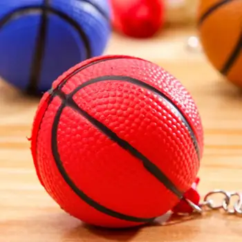 Забавный Креативный Милый брелок для женщин и мужчин Баскетбольной формы, Спортивный Стресс-мяч, Брелок для ключей, Украшение для сумки