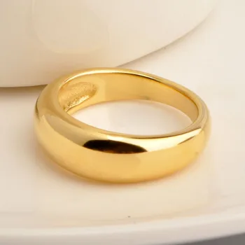 Новое кольцо с тиснением из нержавеющей стали, женское кольцо, Простые золотые украшения CCR45