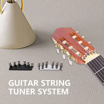Устройство для настройки гитарных струн Клавиши для настройки классической гитары Колышки Металлическая машина для настройки гитарных струн Колышки для настройки гитарных струн