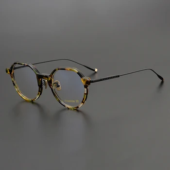 Классическая модная оправа для очков неправильной формы, мужские фирменные Титановые оптические очки, Женские очки для чтения при близорукости, высококачественные очки