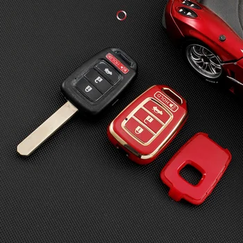 Корпус для ключей с 2/3/4 кнопками, чехол для автомобильных ключей для Honda Accord 2013-2017/Для Honda Civic 2016-2019/Для Honda FIT/Jazz 2015-2019
