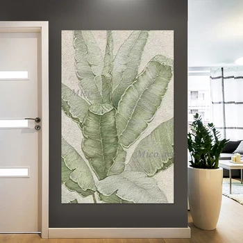 Картины индийского современного искусства, плакат на стену с растениями, Дропшиппинг, холст, Абстрактный бескаркасный акриловый лист, рисунок от руки, декоративная картинка