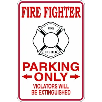 Пожарный парковка только для нарушителей будет потушена 8x12 смешная шутка юмор новинка металлический алюминиевый знак