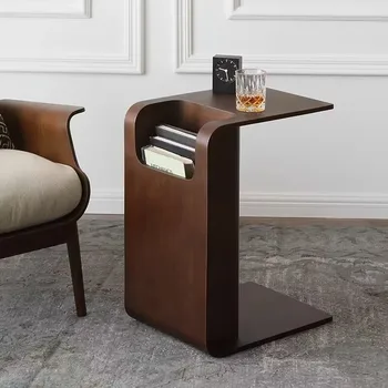 Приставной столик для дивана из массива дерева, журнальный столик датского дизайнера, приставной столик в современном стиле Ins типа C, маленький столик для дома