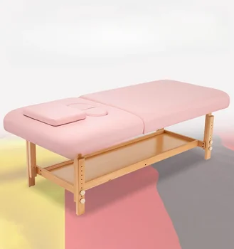Массажная кровать для лица, Физиотерапевтическая Массажная кровать из массива дерева с отверстием для груди