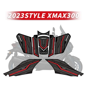 Для YAMAHA XMAX300 2023 года выпуска Резиновые наклейки на топливный бак мотоцикла Комплекты украшений для велосипедных противогазов и защитные наклейки