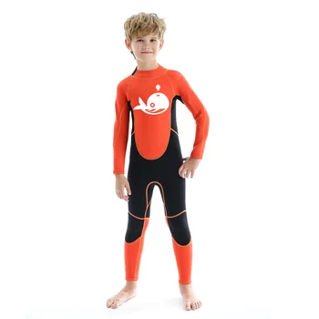 Неопреновый гидрокостюм 2,5 мм для детей, водолазный костюм для серфинга, водные виды спорта, теплый купальник, защита от сыпи, сноркелинг, купальники для серфинга для мальчиков