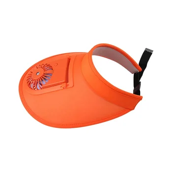Летняя бейсболка для охлаждения вентилятора, шляпа для гольфа, пустой верхний колпак вентилятора, оранжевый