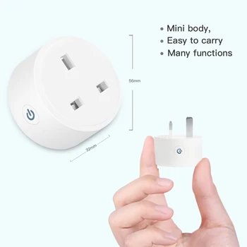 Zigbee3.0 Smart Plug 110-250 В Мониторинг в режиме реального времени Таймер голосового управления Умный дом, совместимый с Alexa Home Assistant 15a