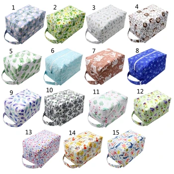 Многоразовые тканевые сумки для влажной сушки подгузников, большие подвесные на кнопках для коляски, водонепроницаемая тканевая сумка для подгузников с карманами на молнии