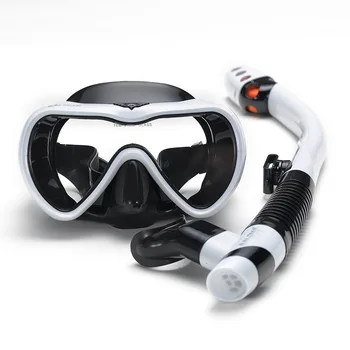 Взрослый полностью сухой однообъективный набор для подводного плавания two treasures diving mirror, очки для плавания с трубкой из закаленного стекла
