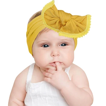 5 шт. повязки для мальчиков, милые бантики, резинки для волос, Эластичные нейлоновые широкие повязки для младенцев и малышей