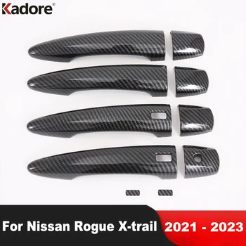Для Nissan Rogue X-trail T33 2021 2022 2023 Карбоновая Ручка Боковой Двери Автомобиля, Накладка Молдингов, Накладка Внешних Аксессуаров