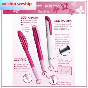 Япония SEWLINE marker DUO eraser воздушная стирающая роликовая ручка