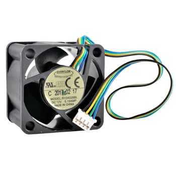 R124028BL 4 см 40 мм вентилятор 40x40x28 мм DC12V 0.15A 4pin Двойной шаровой осевой вентилятор cooler охлаждающий вентилятор для серверного источника питания 1U 2U