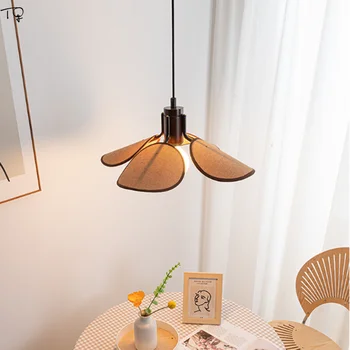 Подвесные светильники из Японского четырехлистного клевера Ваби-саби LED E27 Простая подвесная лампа в стиле ретро Ресторан Кабинет Гостиная Кафе с проживанием в семье