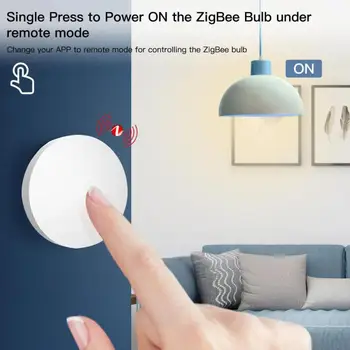 Умный переключатель Tuya ZigBee с возможностью подключения к нескольким сценам, кнопка автоматизации на батарейках, переключение сцен, работа с приложением Smart Life