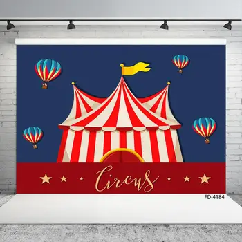 Цирковой карнавал Фон для фотосъемки на воздушном шаре с компьютерной печатью для детей, реквизит для фотосессии на День рождения ребенка