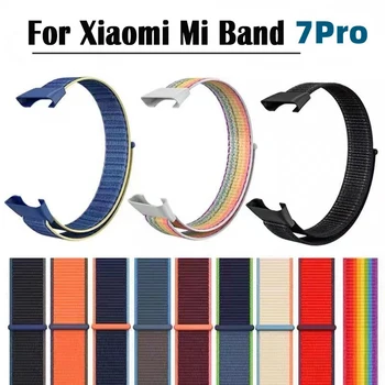 Ремешок для Xiaomi Mi Band 7 Pro Браслет с нейлоновой оплеткой Дышащий спортивный ремешок Многоцветный Solo Loop ремешок для часов Mi band 7 Pro