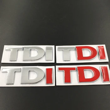 3D Металлические Буквы TDI Эмблема Багажника Автомобиля Значок Наклейка Для VW Golf 4 5 6 7 JETTA PASSAT MK2 MK4 MK5 MK6 MK7 Аксессуары С Логотипом TDI