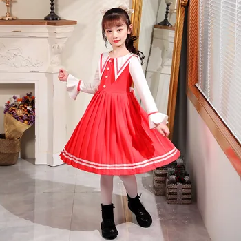 Осень-зима для девочек, новые милые платья принцессы в китайском стиле, праздничный костюм для вечернего представления, детская пушистая одежда