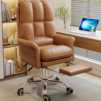 Эргономичное компьютерное кресло с вращающимся подъемным механизмом Офисное кресло для персонала Двухслойная Высокоэластичная Утолщенная подушка сиденья Кресло руководителя