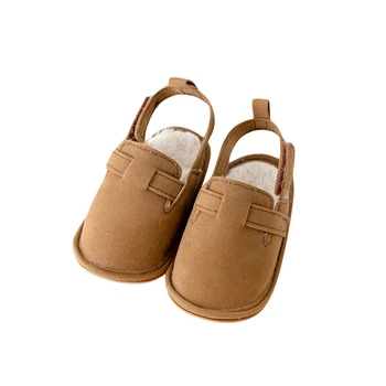 Caziffer/ Тапочки для новорожденных девочек и мальчиков, флисовая противоскользящая домашняя обувь на мягкой подошве, обувь для малышей, обувь для первых ходунков