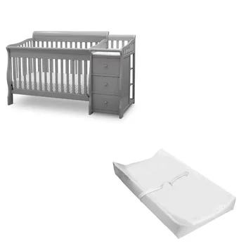Раскладная кроватка Princeton Junction N Changer + пеленальный коврик и чехол [комплект], серый