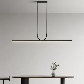 Светодиодная люстра в скандинавском минимализме для столовой, гостиной, стола, кухонного островка, простой подвесной светильник для внутреннего освещения.