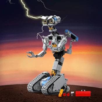 Классические фильмы MOC Короткие замыкания, Роботы Джонни 5, Набор строительных блоков, Механическое оружие, модель из листового железа, Кирпичные детские игрушки