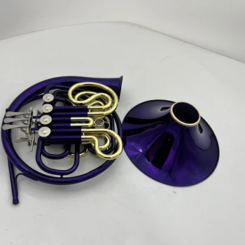 Красивая валторна Bb Фиолетового цвета, съемный колокольчик, Профессиональные Музыкальные Инструменты с футляром, Бесплатная Доставка
