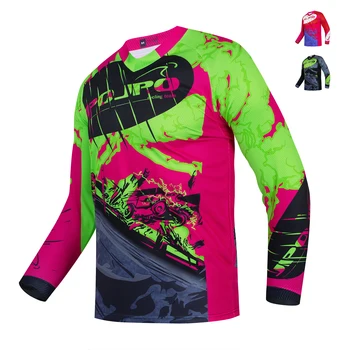UFOBIKE Мужская майка для скоростного спуска, рубашки для горных МТБ, топы для мотоциклов DH, спортивная одежда для мотокросса, гоночный велосипед