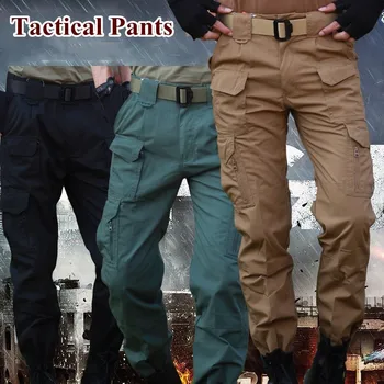 Армейские тренировочные брюки-карго для армейских тренировок, тактические мужские брюки для скалолазания с несколькими карманами, походные военные комбинезоны