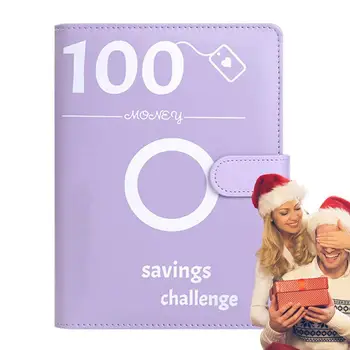 Набор для экономии денег A5 Savings Challenge с обложкой для ежедневника, органайзер для денег с бюджетом на 100 дней, органайзер для банкнот