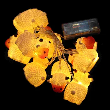 Мигающие гирлянды из овец Детский светодиодный декор фигурки сельскохозяйственных животных виниловый подвесной светильник