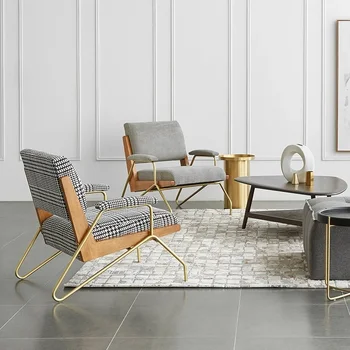Легкие Роскошные стулья для гостиной, Скандинавский Односпальный диван, кресло для маленькой квартиры, Современное Дизайнерское Тканевое кресло для отдыха на балконе